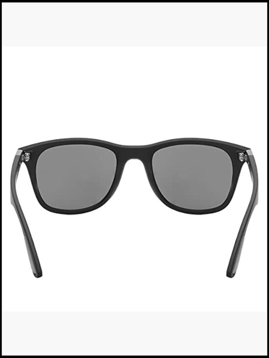 Matte Black Frame Square Sunglasses with Smoke Gray Lens